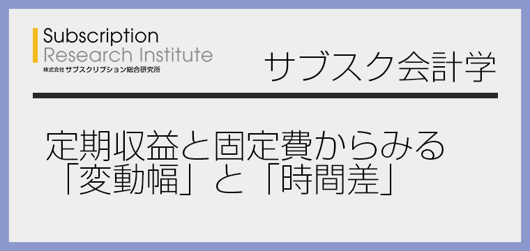 「定期収益と固定費からみる「変動幅」と「時間差」」