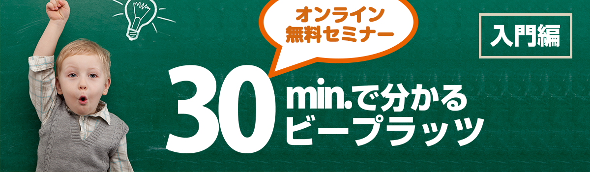 30分で分かるビープラッツオンラインセミナー